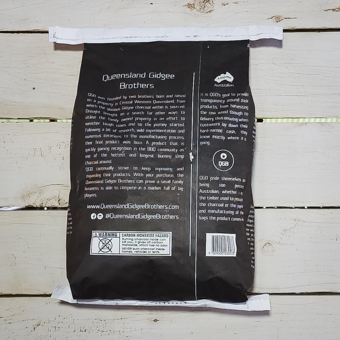 Queensland Gidgee Brothers Lump Charcoal 5kg Bag Back