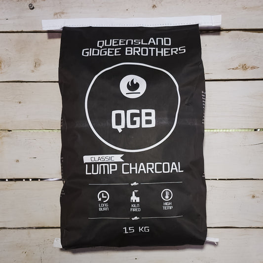 Queensland Gidgee Brothers Classic Lump Charcoal 15kg Bag Front